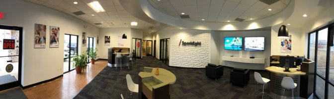 Interior office photo of Dexter, Missouri Sparklight Internet service provider office location. 
