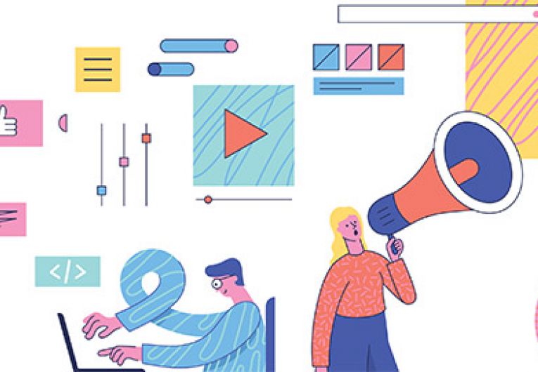 illustration of people at work
